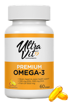 ULTRAVIT   Premium Omega 3 mīkstās kapsulas, 60 gab.