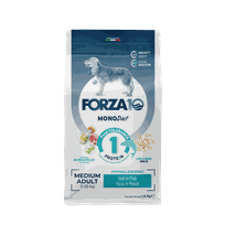 FORZA10 Monodiet Medium Adult Ar Zivi, Suņiem sausā barība, 1.5 kg