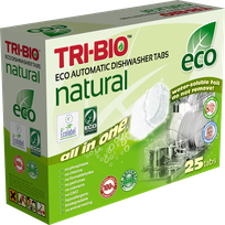 TRI-BIO Natural Eco tabletes trauku mazgājamai mašīnai, 25 gab.