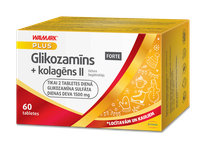 WALMARK   Glikozamīns Forte + kolagēns II tabletes, 60 gab.