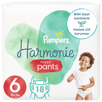 PAMPERS Harmonie Nappy Pants 6 (15+ kg) autiņbiksītes, 18 gab.