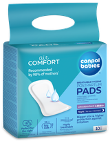 CANPOL  Babies Night 38x19 cm pēcdzemdību higiēniskie ieliktņi, 10 gab.