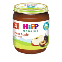 HIPP Organic Plum Apple (4+) biezenis, 125 g
