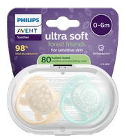 PHILIPS Avent Ultra Soft 0-6 m māneklītis, 2 gab.