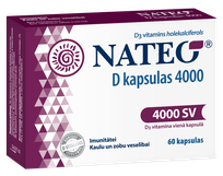 NATEO D 4000 kapsulas, 60 gab.
