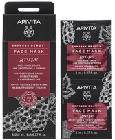 APIVITA Express Beauty With Grape (8 ml) sejas maska, 2 gab.