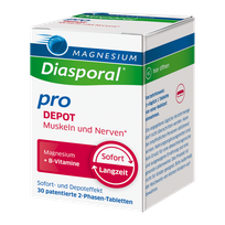 MAGNESIUM DIASPORAL Pro Depot Muskuļiem Un Nerviem tabletes, 30 gab.