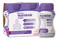 NUTRICIA Nutridrink Protein ar zemeņu garšu 125 ml, 4 gab.