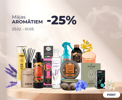 -25% Mājas aromātiem.