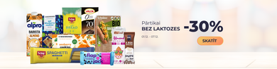 Pārtikai bez laktozes -30%