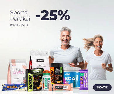 -25% Atlaides sporta pārtikai, tikai šonedēļ, līdz 15.03.