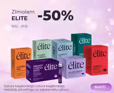 -50% Zīmolam ELITE.