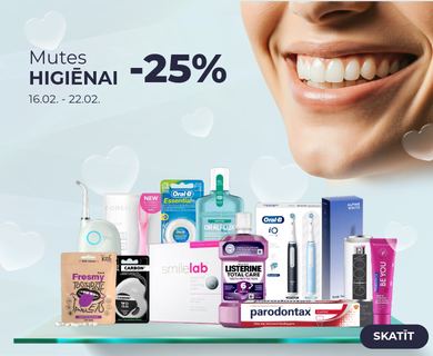 Tikai šonedēļ -25% visai mutes higiēnai!