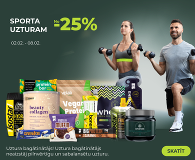 Sporta uzturam vismaz -25%. Tikai šonedēļ.