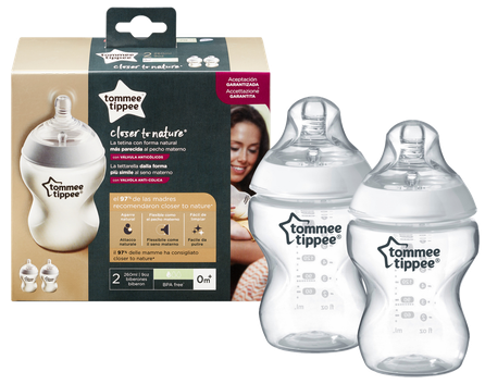 TOMMEE TIPPEE 260ml pudelītes, 2 gab.