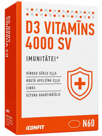 ICONFIT D3 Vitamin 4000 SV kapsulas, 60 gab.
