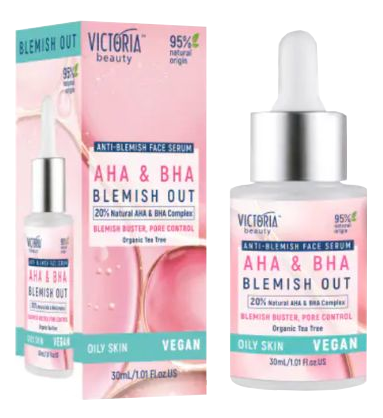 VICTORIA BEAUTY AHA + BHA Blemish Out serums, 30 ml