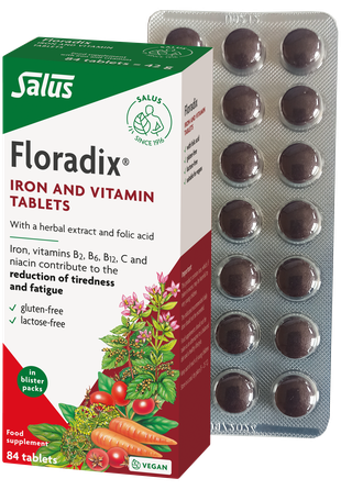 FLORADIX  Iron and Vitamin tabletes, 84 gab.