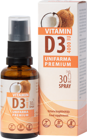 UNIFARMA PREMIUM D3 vitamīns 4000 SV sprejs, 30