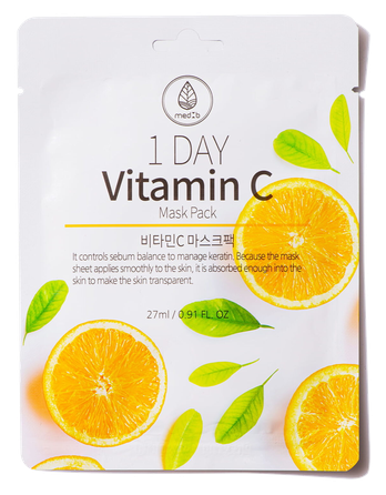 MEDB Ar C Vitamīnu loksnes sejas maska, 27 g