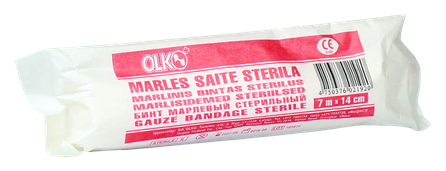 OLKO  sterila 14cm x 7m marles saite, 1 gab.