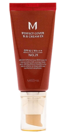 MISSHA M Perfect Cover BB SPF42 NO.21 Light Beige sejas krēms, 50 ml