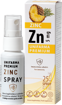 UNIFARMA PREMIUM Zinc sprejs, 25 ml