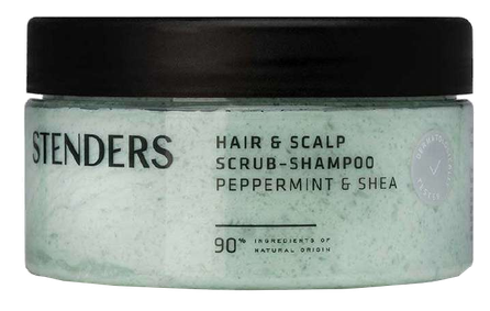 STENDERS Piparmētra un šī sviests matu un skalpa skrubis šampūns, 300 g
