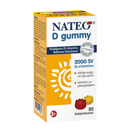 NATEO D Gummy 2000 SV želejvitamīni, 50 gab.