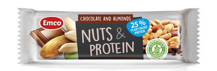 EMCO Chocolate And Almonds Nuts & Protein batoniņš, 40 g