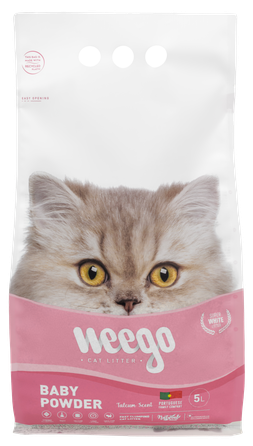 WEEGO Baby Powder cementējošās smiltis kaķiem, 5 L