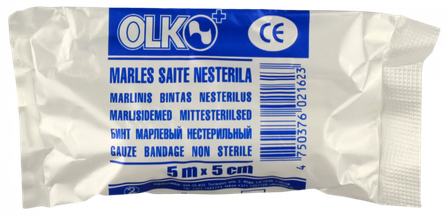 OLKO  nesterila 5 cm x 5 m marles saite, 1 gab.