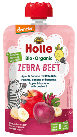 HOLLE Ābolu, banānu un biešu biezenis, 100 g