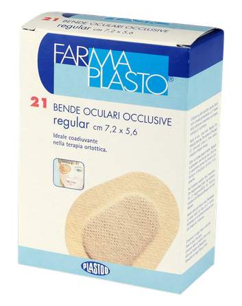 FARMA PLASTO 7.2 x 5.6 cm, miesas krāsā acu plāksteri, 21 gab.