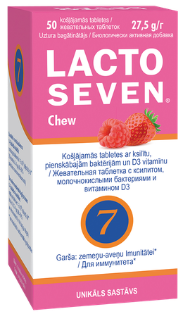 LACTO SEVEN Chew košļājamās tabletes, 50 gab.