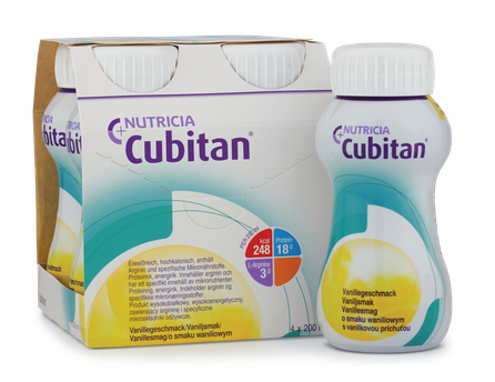NUTRICIA Cubitan ar vaniļas garšu 200 ml, 4 gab.