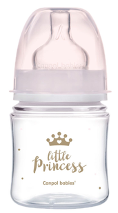 CANPOL BABIES Anti-colic PP Easy Start Royal Baby Pink pudelīte, 120 ml