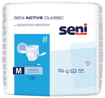 SENI Active Classic Medium (80-110 cm) biksītes, 30 gab.