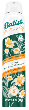 BATISTE Light Scent Green Tea & Chamomile Naturally sausais šampūns, 200 ml