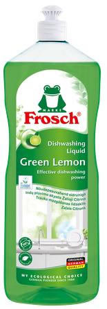 FROSCH Liquid Green Lemon trauku mazgāšanas līdzeklis, 1000 ml
