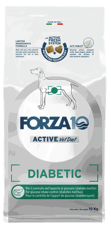 FORZA10 Active Vetdiet Diabetic, Suņiem sausā barība, 10 kg