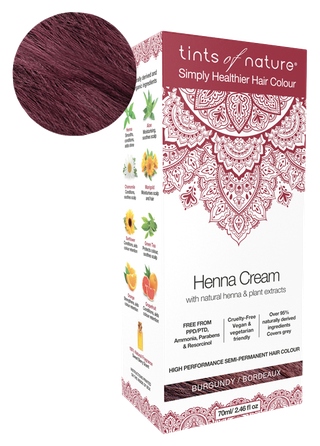 TINTS OF NATURE Henna Cream Burgundy matu krāsa, 70 ml