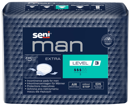 SENI Man Extra (Level 3) uroloģiskie ieliktņi, 15 gab.