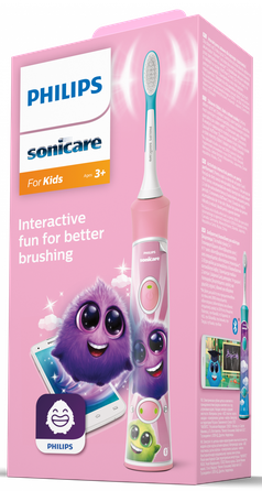 PHILIPS Sonicare KIDS (rozā) HX6352/42 elektriskā zobu birste, 1 gab.