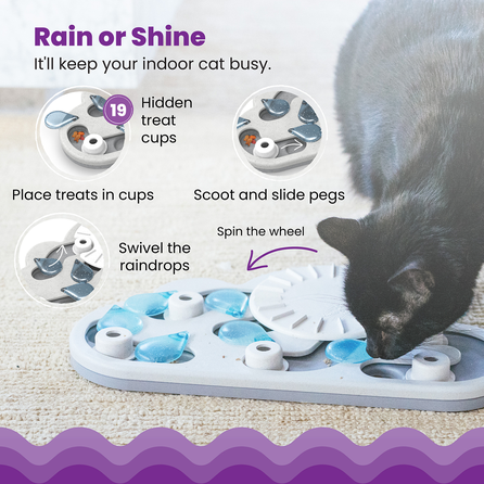 CATSTAGES Puzzle & Play Rainy Day, Pelēka rotaļlieta, 1 gab.