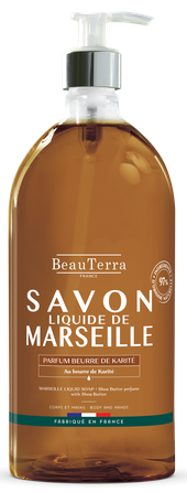 BEAUTERRA Marseille Shea Butter šķidrās ziepes, 1000 ml