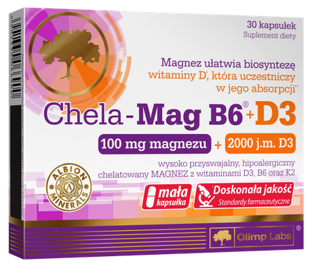 OLIMP LABS Chela Mag B6 +D3 kapsulas, 30 gab.