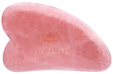 CRYSTALLOVE GuaSha Rose Quartz masāžas plāksne, 1 gab.