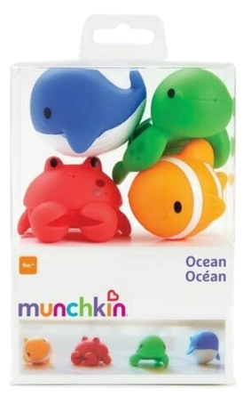 MUNCHKIN 9m+ Ocean vannas rotaļlieta, 4 gab.