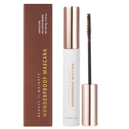 BOM Wonderproof Long & Curl 02 Super Brown skropstu tuša, 8 g